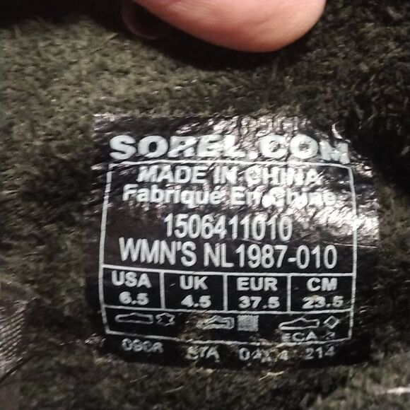 Sorel Joan of Arctic Brown Leather Lace Up Wedge Boots NL1987-028 Women's Sz 6.5 - Picture 8 of 13